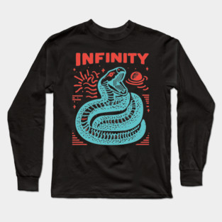 Infinity Snake Ouroboros Mythological Tattoo Art Long Sleeve T-Shirt