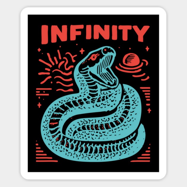 Infinity Snake Ouroboros Mythological Tattoo Art Magnet by TuncGK