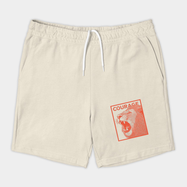 Courage Roaring Lion Motivational Vintage Graphic by TuncGK