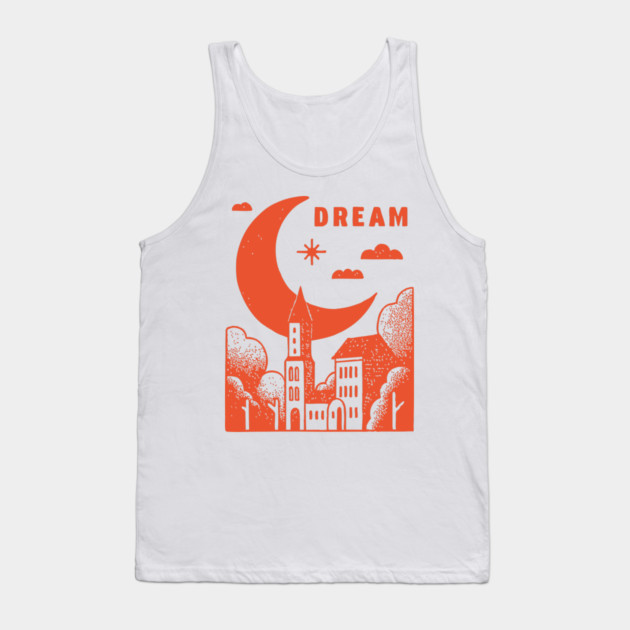 Urban Dreamer Crescent Moon Lo-fi Aesthetic Tank Top by TuncGK
