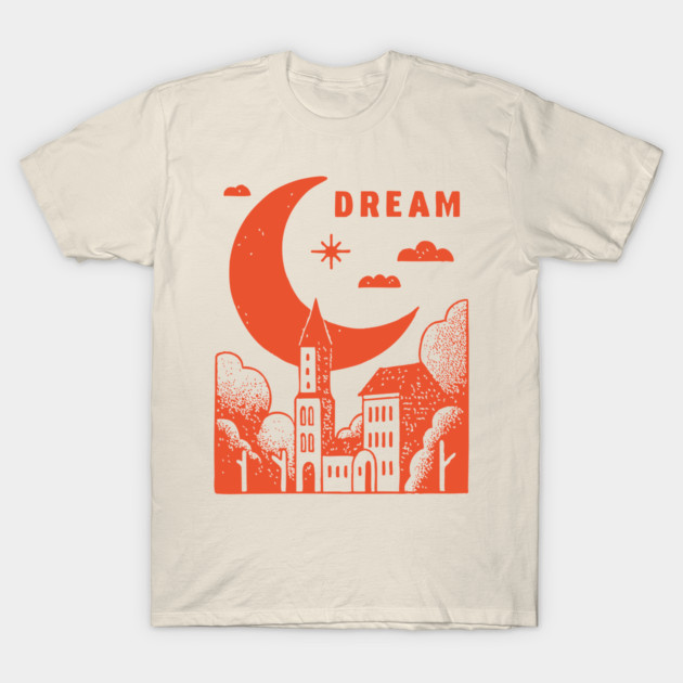 Urban Dreamer Crescent Moon Lo-fi Aesthetic T-Shirt by TuncGK