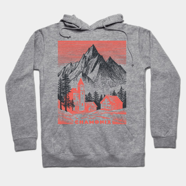 Chamonix France Vintage Ski Travel Poster Hoodie by TuncGK