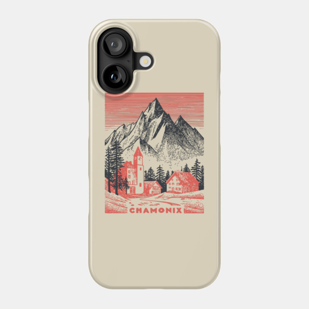 Chamonix France Vintage Ski Travel Poster Phone Case by TuncGK