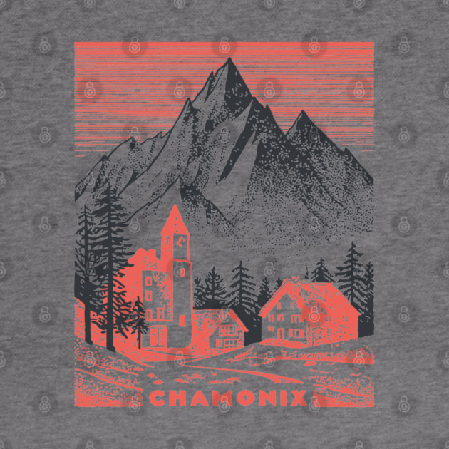 Chamonix France Vintage Ski Travel Poster by TuncGK