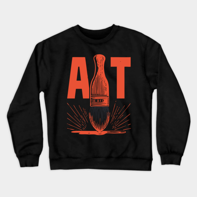 Bold Artist Paintbrush Graphic for Creative People Crewneck Sweatshirt by TuncGK
