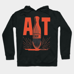 Bold Artist Paintbrush Graphic for Creative People Hoodie