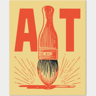 Bold Artist Paintbrush Graphic for Creative People Posters and Art