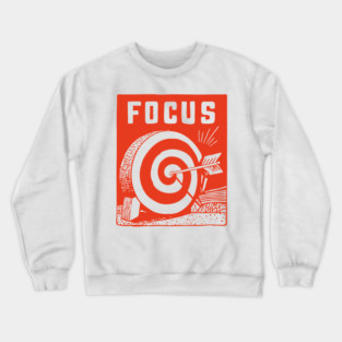 Focus Archery Target Motivational Mindset Graphic Crewneck Sweatshirt