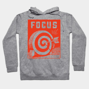Focus Archery Target Motivational Mindset Graphic Hoodie