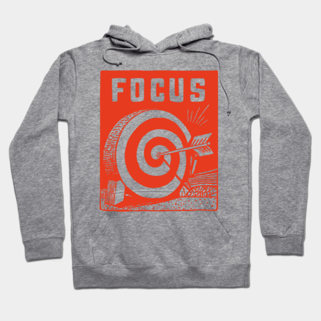 Focus Archery Target Motivational Mindset Graphic Hoodie by TuncGK