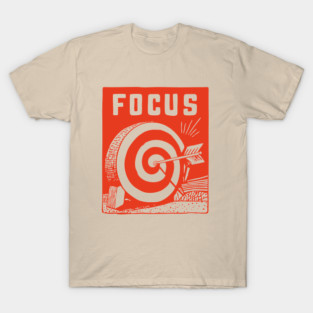 Focus Archery Target Motivational Mindset Graphic T-Shirt