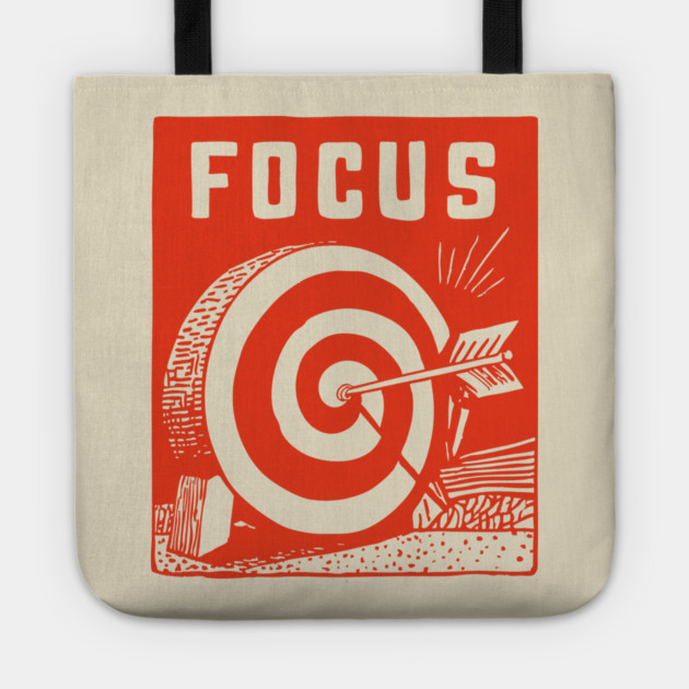 Focus Archery Target Motivational Mindset Graphic Tote by TuncGK
