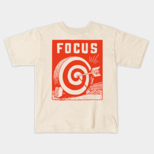 Focus Archery Target Motivational Mindset Graphic Kids T-Shirt