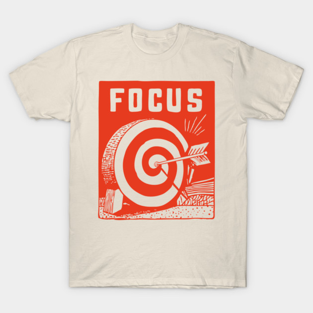 Focus Archery Target Motivational Mindset Graphic T-Shirt by TuncGK