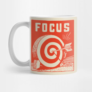 Focus Archery Target Motivational Mindset Graphic Mug
