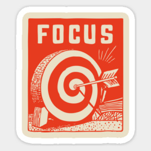 Focus Archery Target Motivational Mindset Graphic Magnet