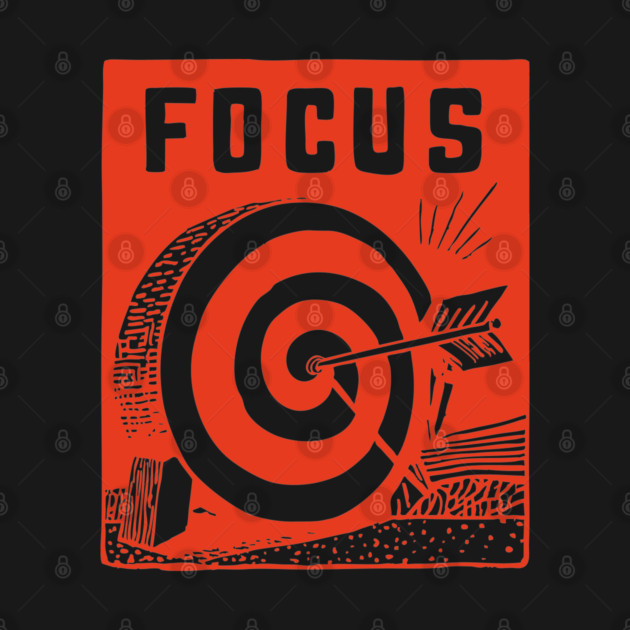 Focus Archery Target Motivational Mindset Graphic by TuncGK