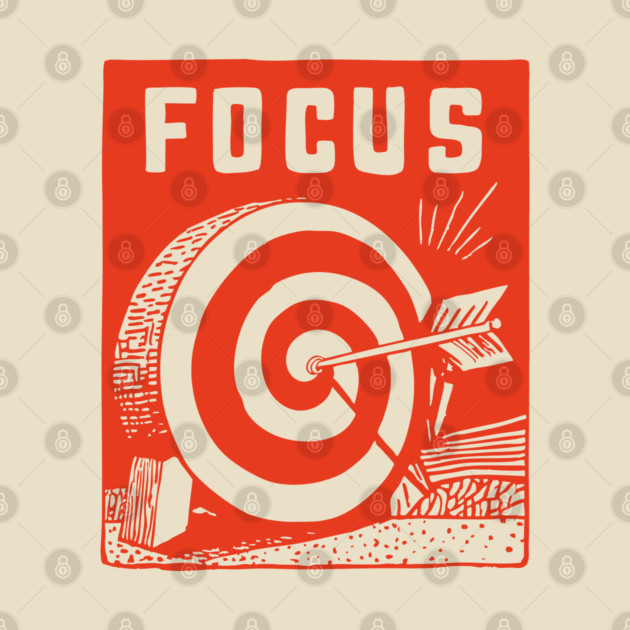 Focus Archery Target Motivational Mindset Graphic by TuncGK