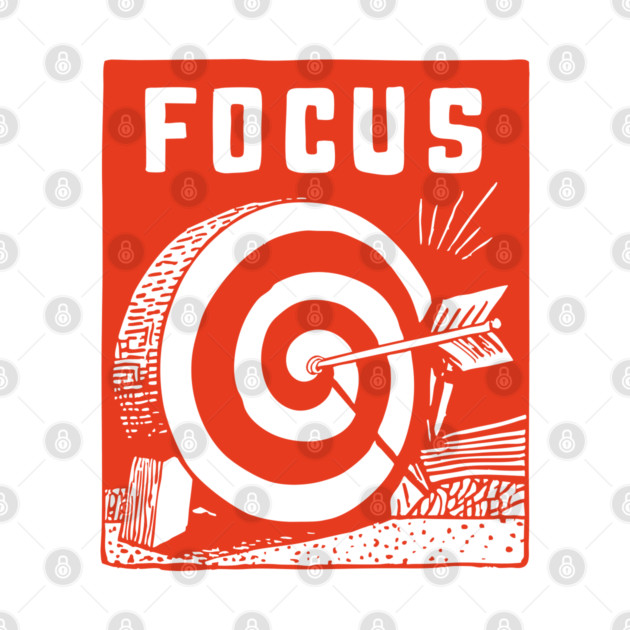 Focus Archery Target Motivational Mindset Graphic by TuncGK