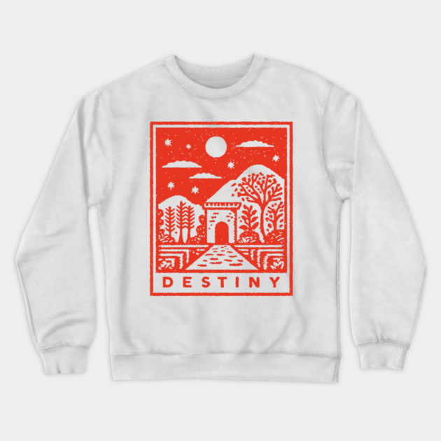 Destiny's Path Vintage Fantasy Art Graphic Crewneck Sweatshirt by TuncGK