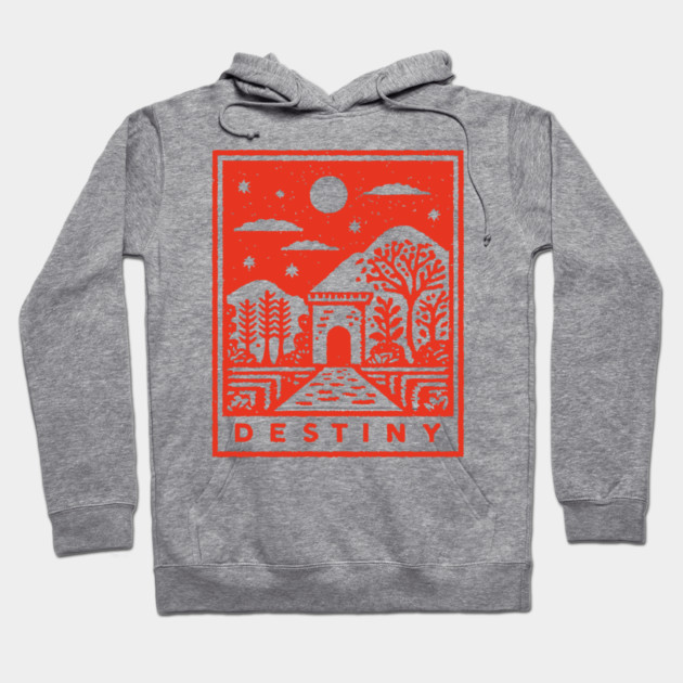 Destiny's Path Vintage Fantasy Art Graphic Hoodie by TuncGK