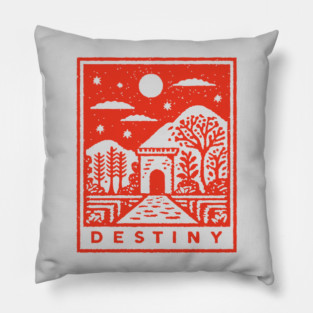 Destiny's Path Vintage Fantasy Art Graphic Pillow