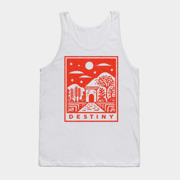 Destiny's Path Vintage Fantasy Art Graphic Tank Top by TuncGK