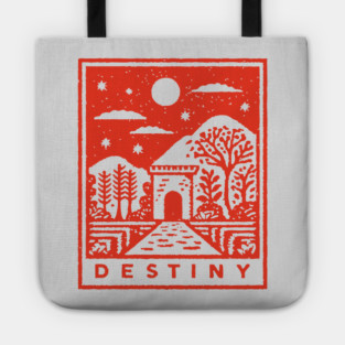 Destiny's Path Vintage Fantasy Art Graphic Tote
