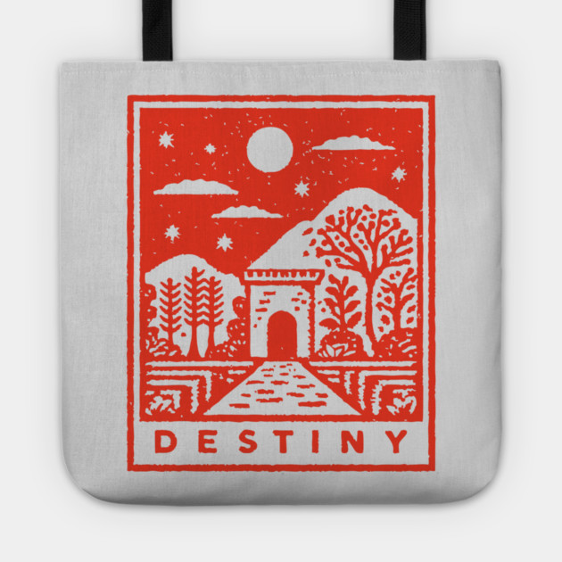 Destiny's Path Vintage Fantasy Art Graphic Tote by TuncGK