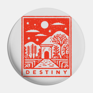 Destiny's Path Vintage Fantasy Art Graphic Pin
