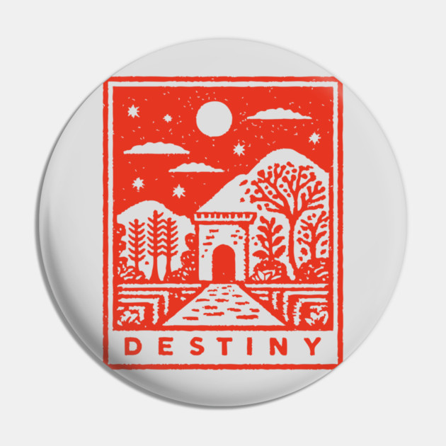 Destiny's Path Vintage Fantasy Art Graphic Pin by TuncGK