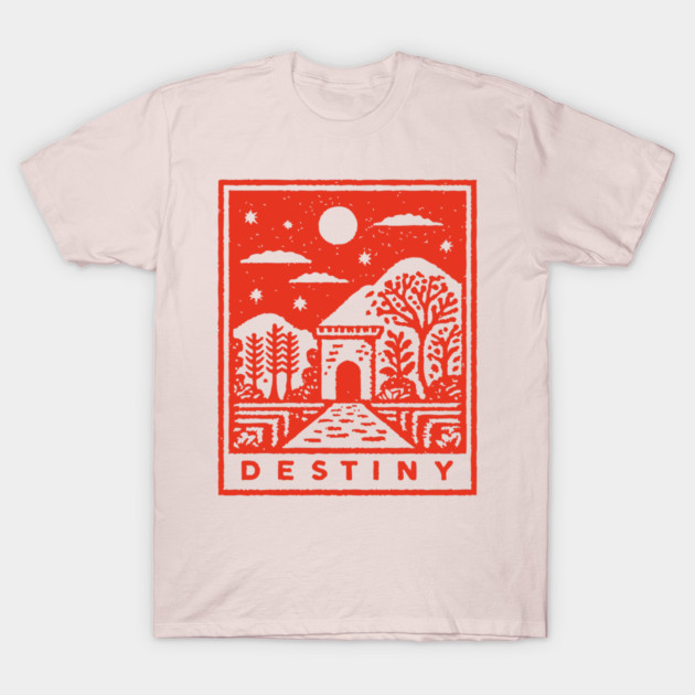 Destiny's Path Vintage Fantasy Art Graphic T-Shirt by TuncGK