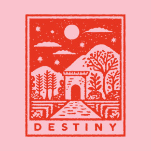 Destiny's Path Vintage Fantasy Art Graphic T-Shirt