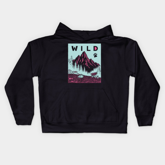 Go Wild Mountains Nature Adventure Graphic Kids Hoodie by TuncGK