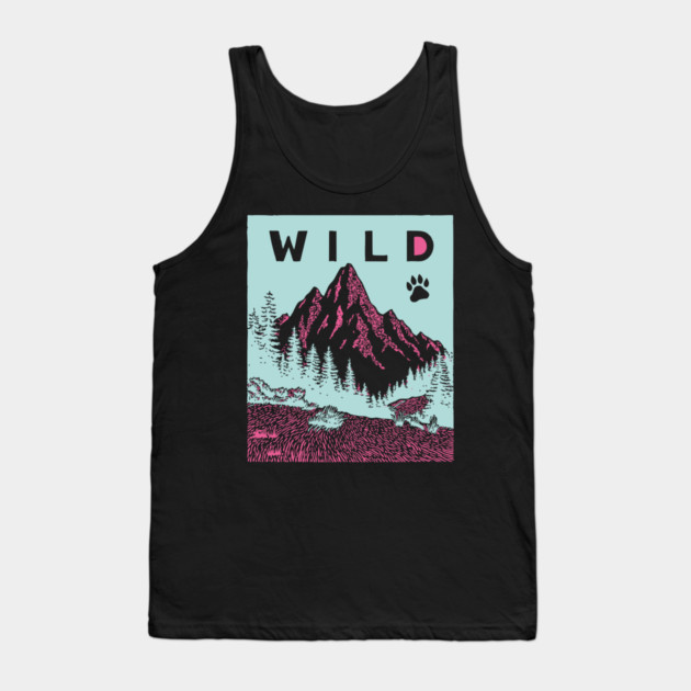 Go Wild Mountains Nature Adventure Graphic Tank Top by TuncGK