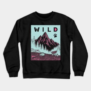 Go Wild Mountains Nature Adventure Graphic Crewneck Sweatshirt