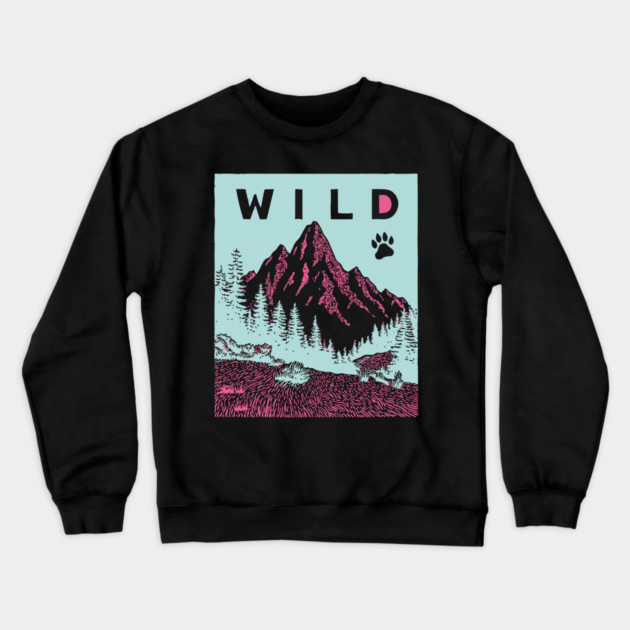 Go Wild Mountains Nature Adventure Graphic Crewneck Sweatshirt by TuncGK