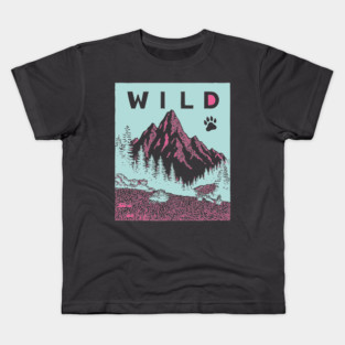 Go Wild Mountains Nature Adventure Graphic Kids T-Shirt