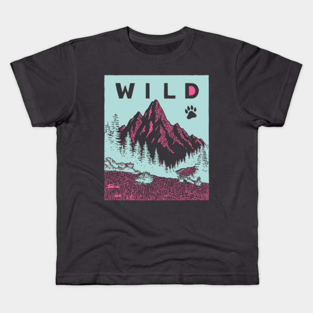 Go Wild Mountains Nature Adventure Graphic Kids T-Shirt by TuncGK