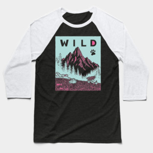 Go Wild Mountains Nature Adventure Graphic Baseball T-Shirt