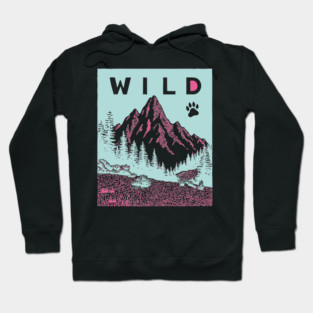 Go Wild Mountains Nature Adventure Graphic Hoodie