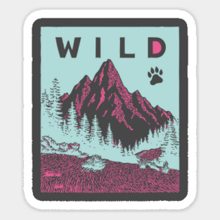 Go Wild Mountains Nature Adventure Graphic Magnet