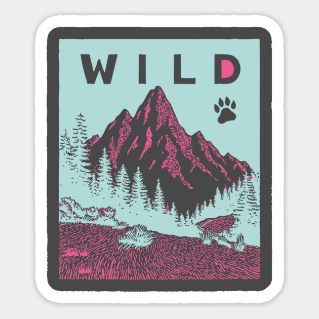 Go Wild Mountains Nature Adventure Graphic Magnet by TuncGK