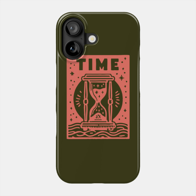 Vintage Time Hourglass Mystical Owl Art Phone Case by TuncGK