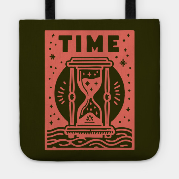 Vintage Time Hourglass Mystical Owl Art Tote by TuncGK