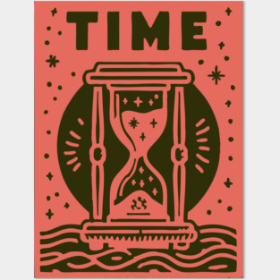 Vintage Time Hourglass Mystical Owl Art Posters and Art
