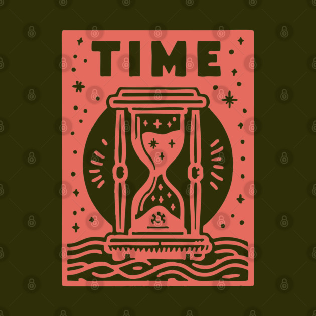 Vintage Time Hourglass Mystical Owl Art by TuncGK