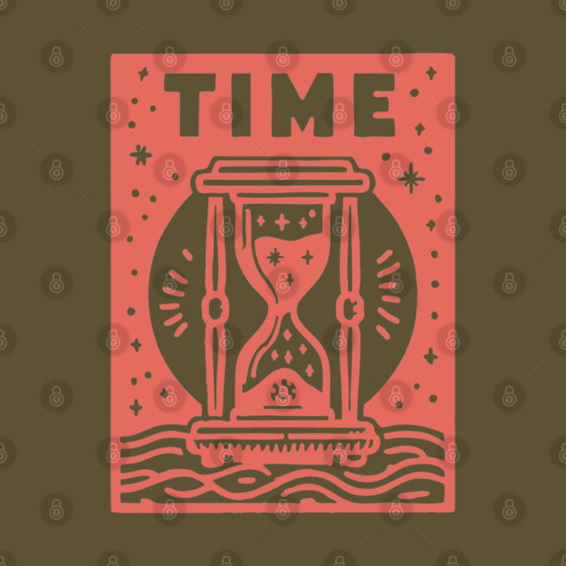 Vintage Time Hourglass Mystical Owl Art by TuncGK