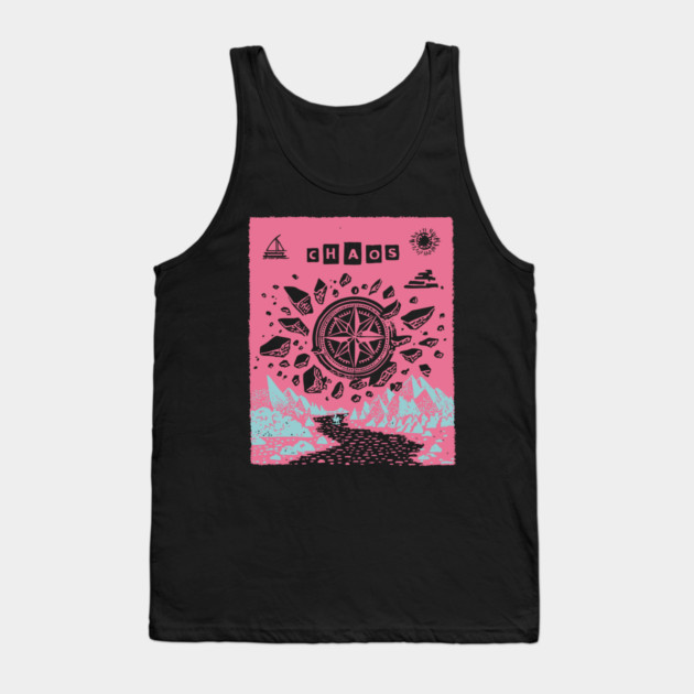 Mystical Chaos Compass Tarot Card Graphic Tank Top by TuncGK
