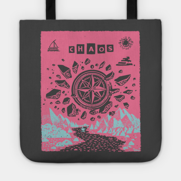 Mystical Chaos Compass Tarot Card Graphic Tote by TuncGK